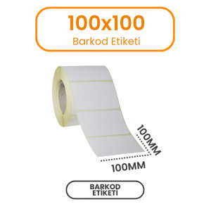 100×100 Barkod Etiketi